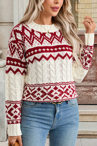 Manteau de Noël en tricot pour femmes - Maelinne