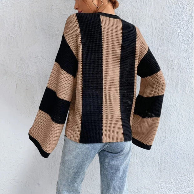 Selene - Strickpullover mit kontrastierendem Muster