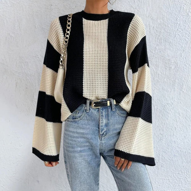Selene - Strickpullover mit kontrastierendem Muster