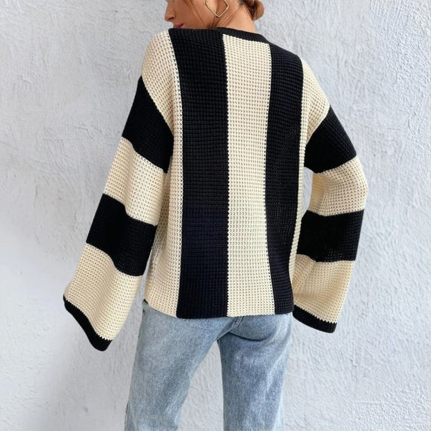 Selene - Strickpullover mit kontrastierendem Muster