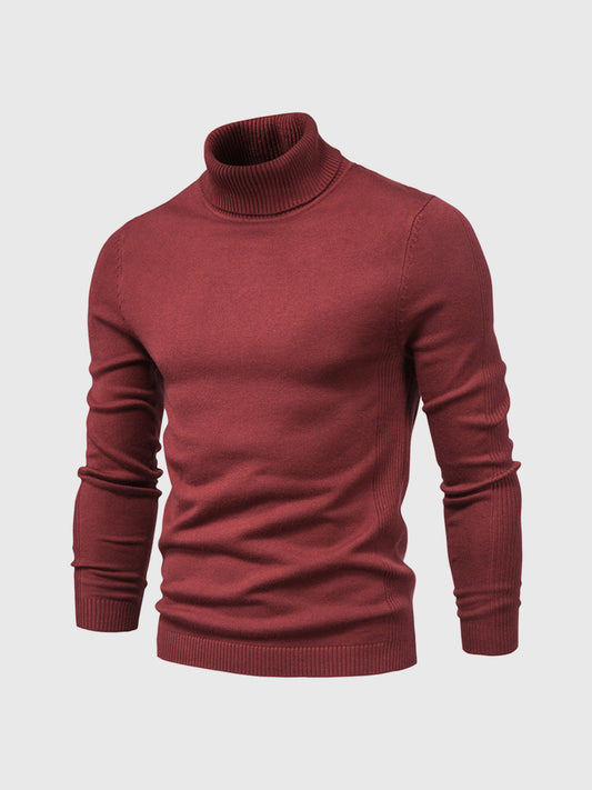Pull à col roulé pour hommes, lavable