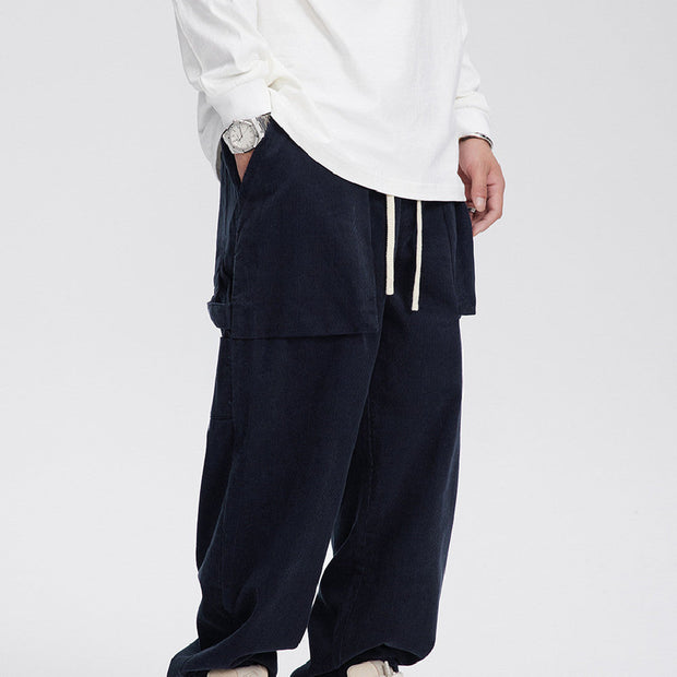John - Pantalon droit rétro en velours côtelé pour hommes