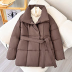 Modischer Damen Wintermantel mit verstellbarem Gürtel - Freja