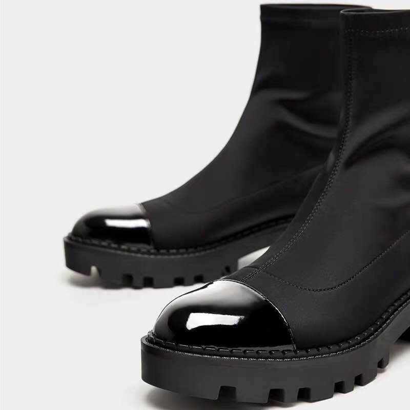 Gummistiefel mit Plateausohle und fester Sohle für Damen - Zyrvek
