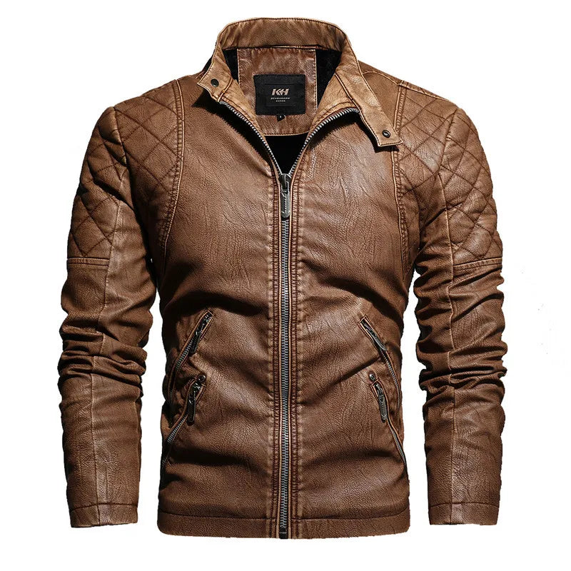 Herren Bikerjacke mit Reißverschluss - Bravik