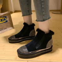 Fayette - Schicke Winterschuhe aus Samt und Strass