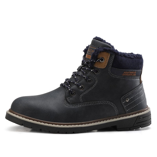 Herren Lederstiefel mit Thermofutter und rutschfester Sohle - Bale