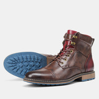 Kurze Herrenstiefel im urbanen Stil mit Ledereffekt - Dravon