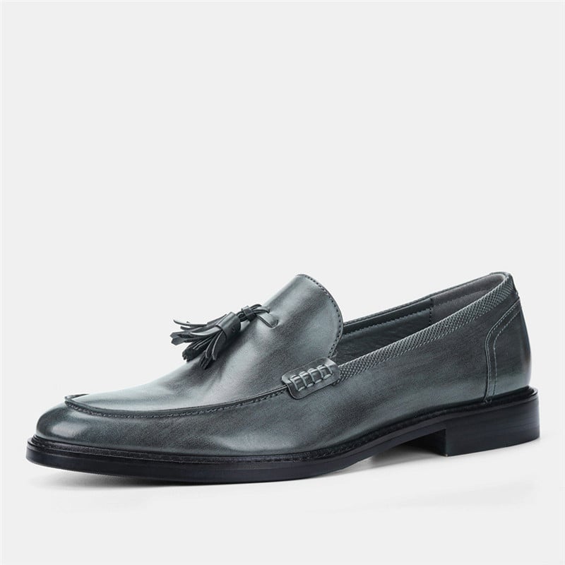 Modische Leder Slipper mit Quasten für Männer - Kaster
