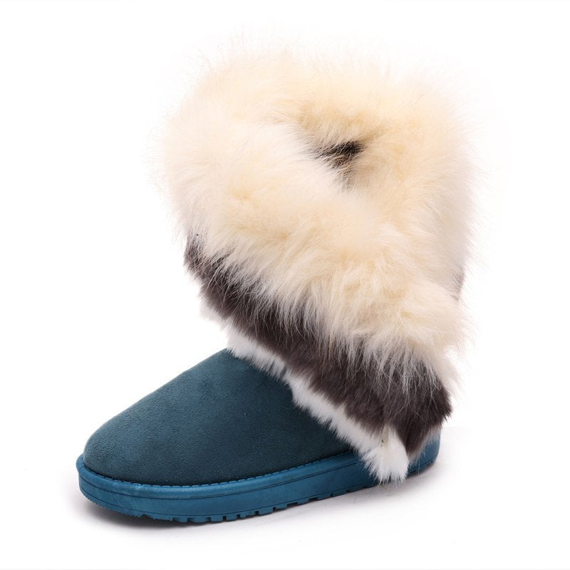 Modische Schneestiefel für Damen mit flauschiger Oberfläche - Yina