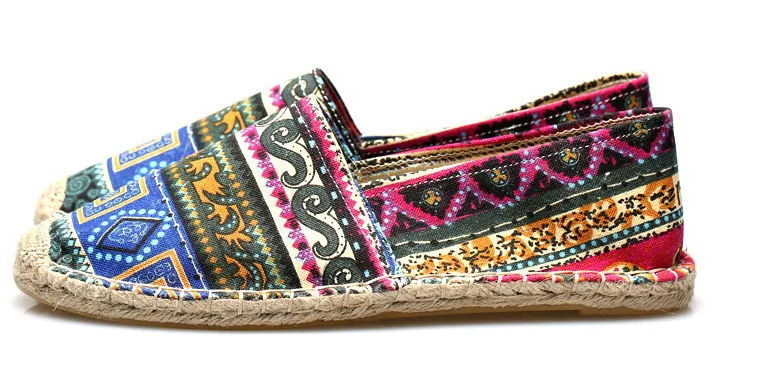 Espadrilles homme design ethnique en toile respirante multicolore - Kalben