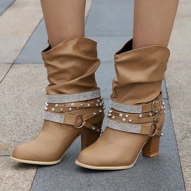 Goldie - Bottes avec Strass et Boucle