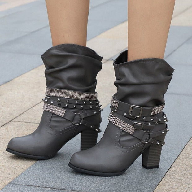 Goldie - Bottes avec Strass et Boucle