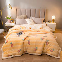 Gesteppte Winterdecke mit Muster
