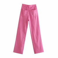 Jean droit taille haute pour femme - Neriva