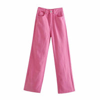 Jean droit taille haute pour femme - Neriva