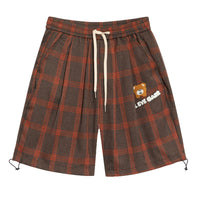 Bermuda oversize à carreaux en laine pour homme - Ivan