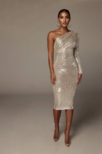 Damen Paillettenkleid mit asymmetrischem Effekt - Vanessa