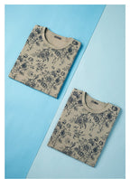 Herren-T-Shirt mit Blumendruck und normaler Passform - Mauro