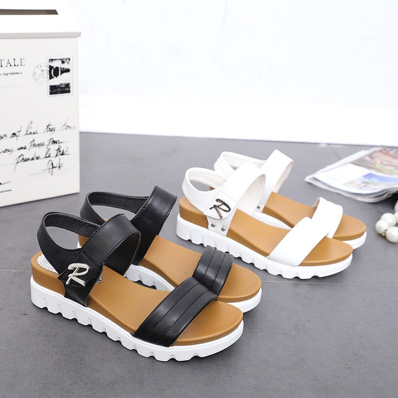 Damen Casual Synthetik Plattform Sandalen mit verstellbarem Verschluss - Amelia