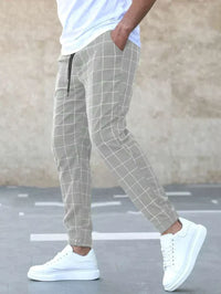 Matteos - Pantalon élégant avec motif en grille