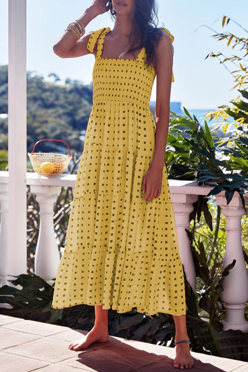 Geometrisch bedrucktes Midikleid für Frauen - Liesel
