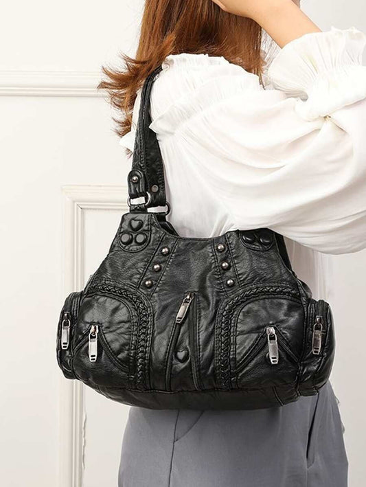 Taranta - Sac à bandoulière noir à rivets