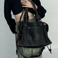 Jeoara - Sac fourre-tout en cuir vintage