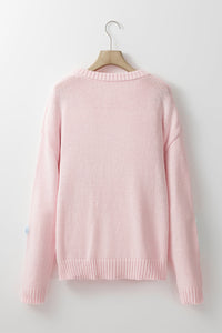 Colette - Pullover mit Blumenstickerei, Rosenblättern und -fäden