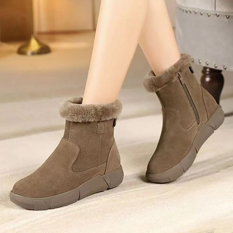 Winterstiefeletten mit Wildledereffekt - Gialysa