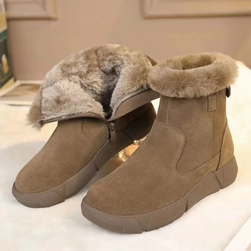 Winterstiefeletten mit Wildledereffekt - Gialysa