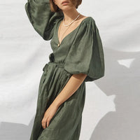 Natalie - Robe de dame à manches bouffantes