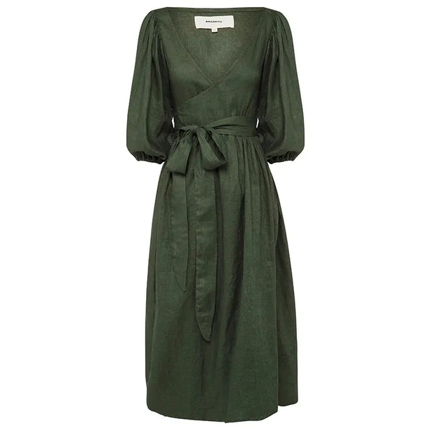 Natalie - Robe de dame à manches bouffantes