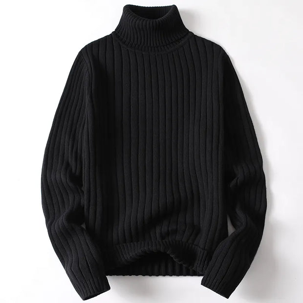 Sander - Rollkragenpullover Mann Uni & Gestreift