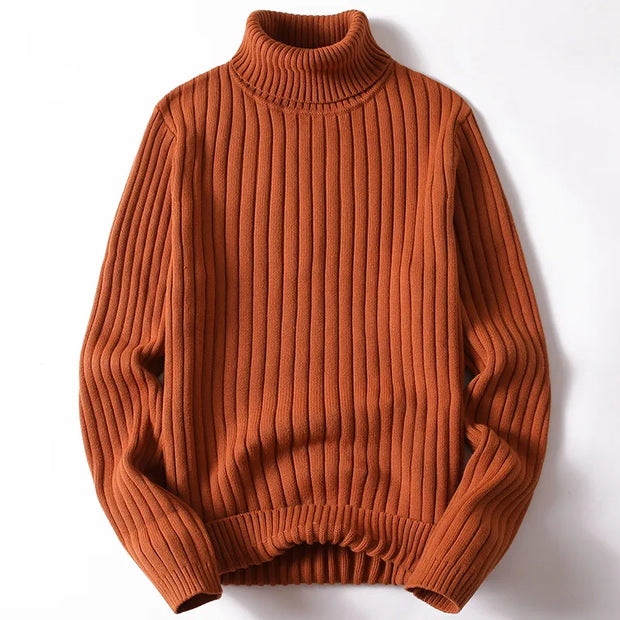 Sander - Rollkragenpullover Mann Uni & Gestreift