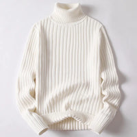 Sander - Rollkragenpullover Mann Uni & Gestreift