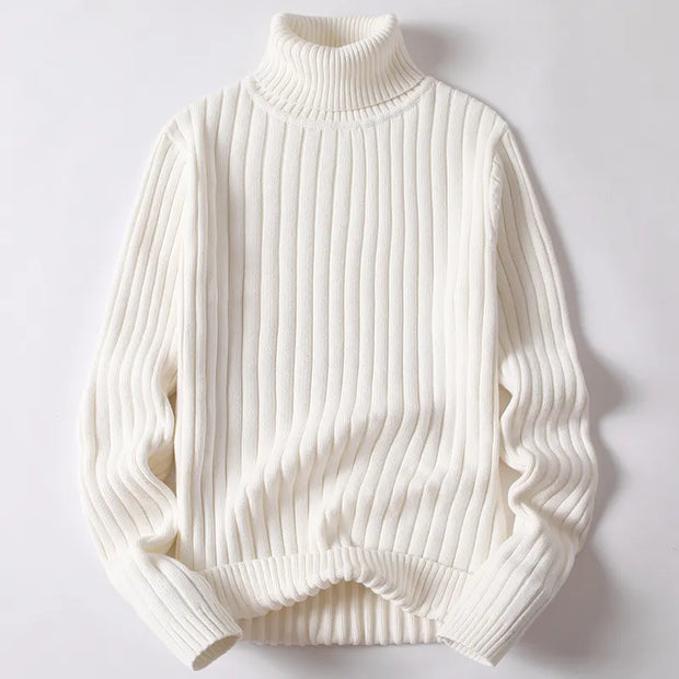 Sander - Rollkragenpullover Mann Uni & Gestreift