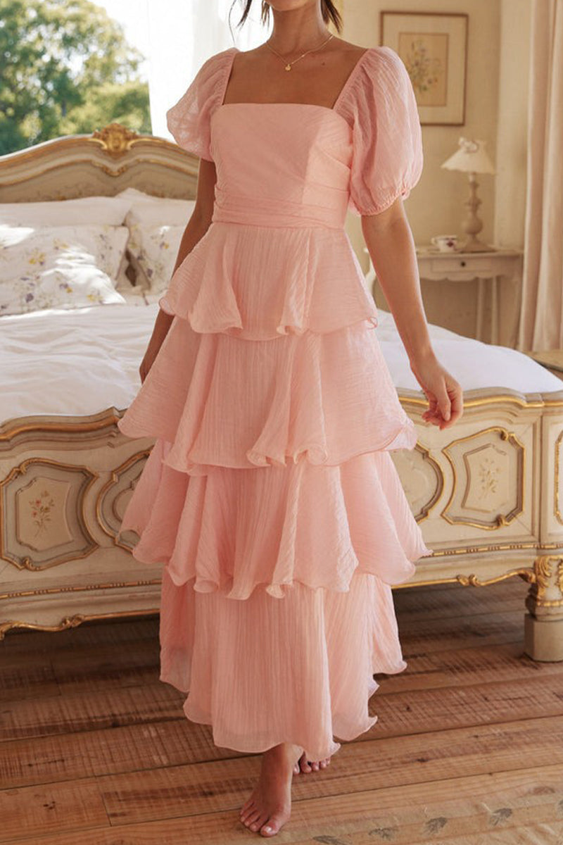 Mehrlagiges Midikleid mit Rüschen für Frauen - Gisela