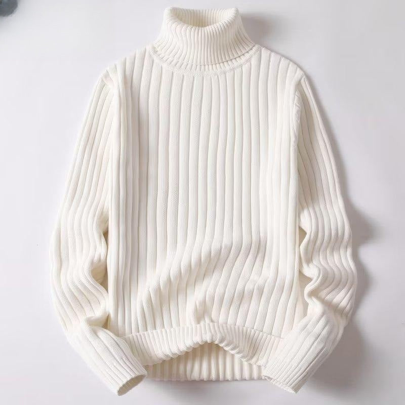Herren-Rippstrick-Rollkragenpullover - Darel