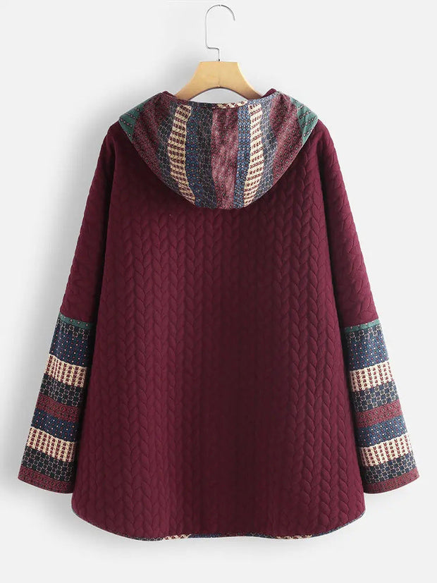 Manteau Vintage à Broderie