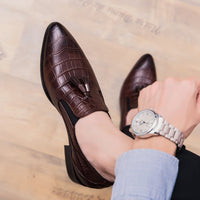 Mocassins en cuir pour hommes Élégants avec glands - Dominik