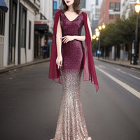 Rominana - Robe de soirée élégante avec écharpe