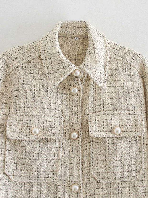 Carole - Manteau pour femmes avec boutons en perles