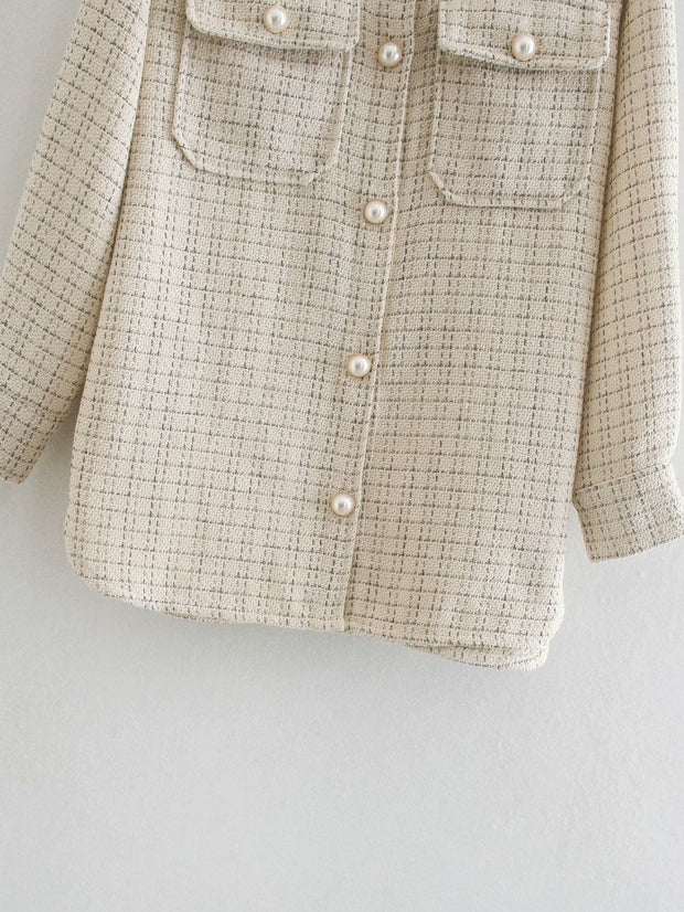 Carole - Manteau pour femmes avec boutons en perles