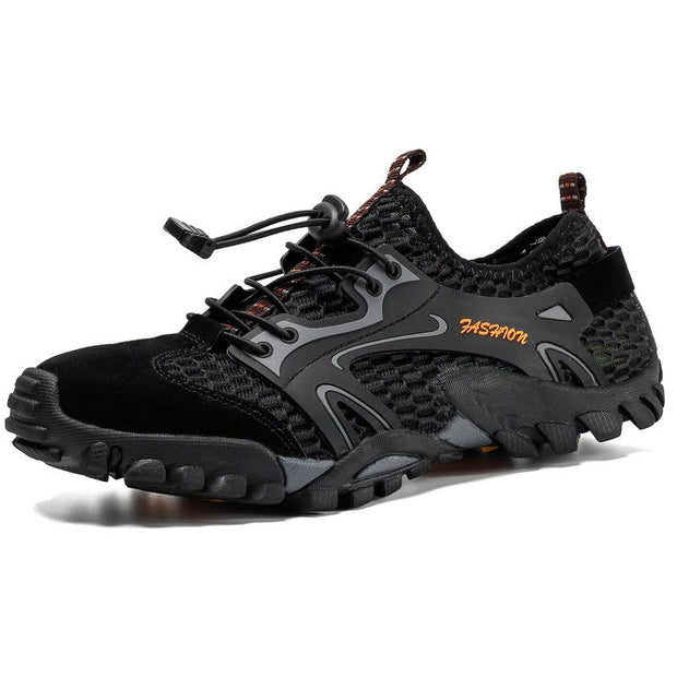 Chaussures de trekking pour hommes, semelle antidérapante en maille noire - Altus