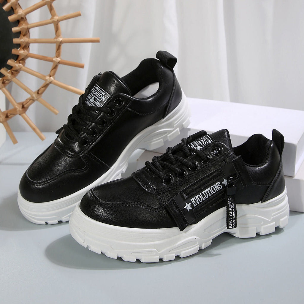 Damen-Turnschuhe im urbanen Stil mit dicken Sohlen und seitlichem Verschluss - Camila