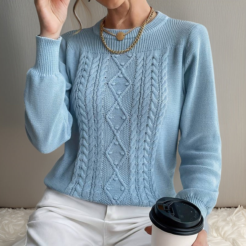 Pull en maille côtelée Crew Neck