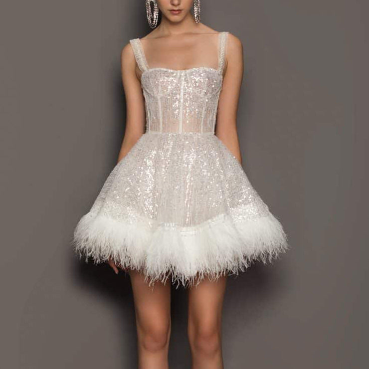 Partykleid mit Pailletten für Frauen - Serelis
