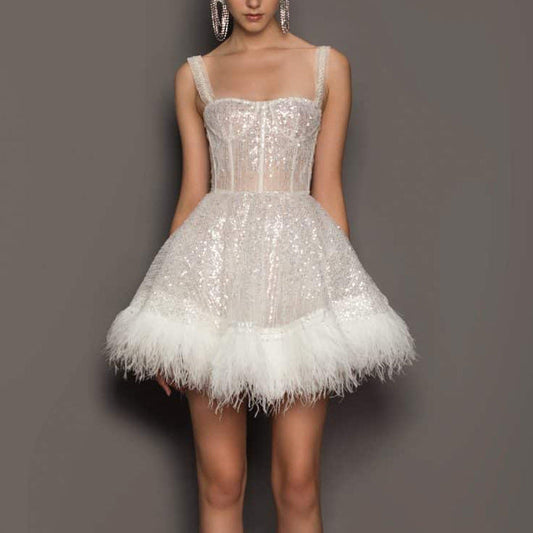 Robe de soirée à paillettes pour femmes - Serelis