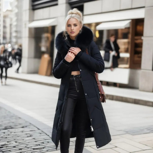 Manteau long matelassé à capuche - Isolde